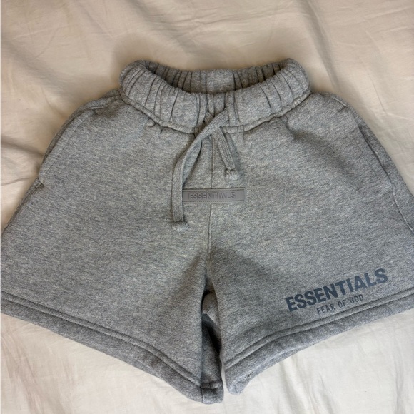 Essentials Heather Gray Drawstring Shorts - Picture 1 of 3